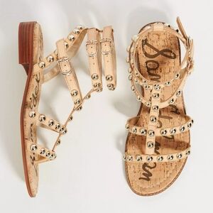 Sam Edelman Tan Studded Sandals
